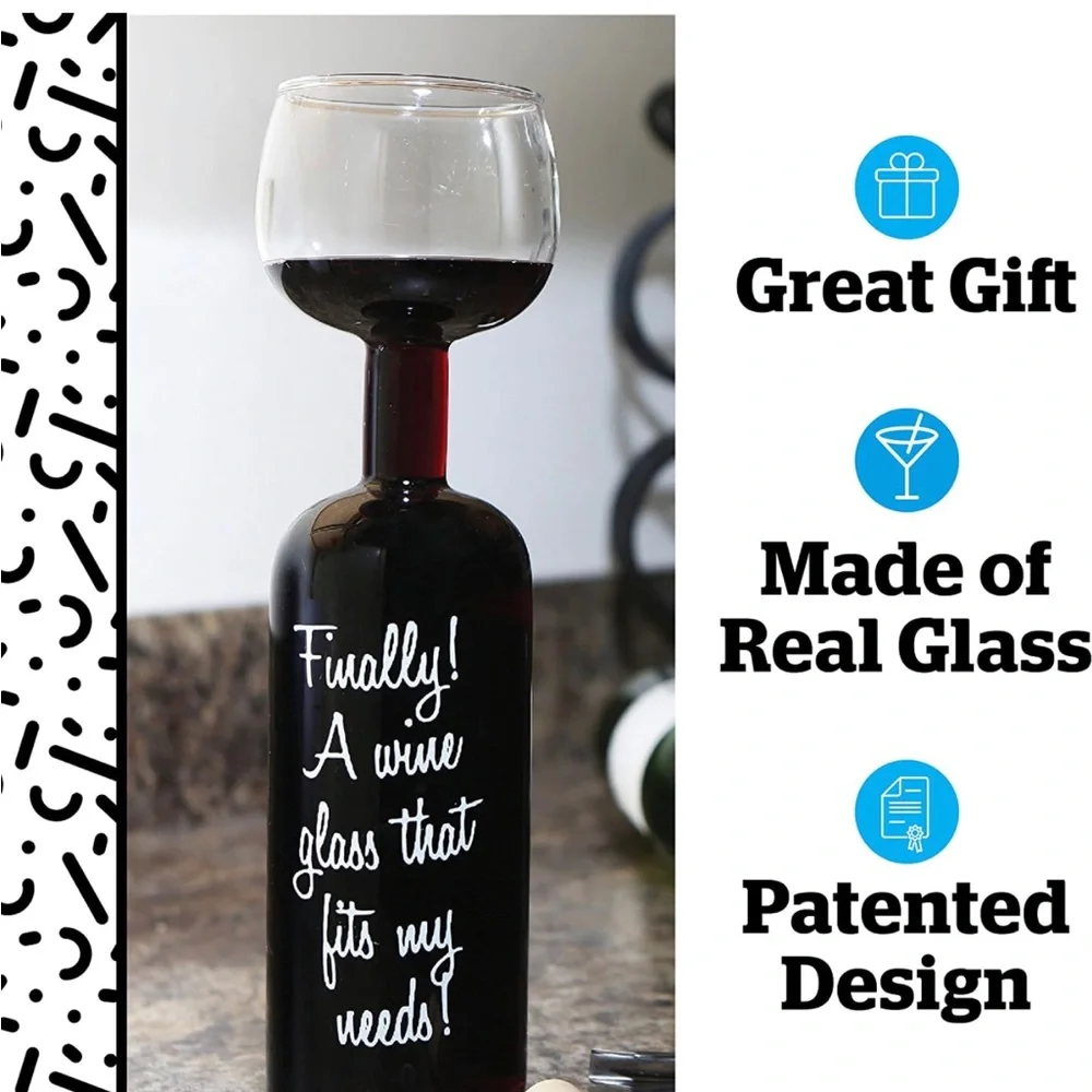 Big Mouth The Original Novelty Wine Bottle Glass